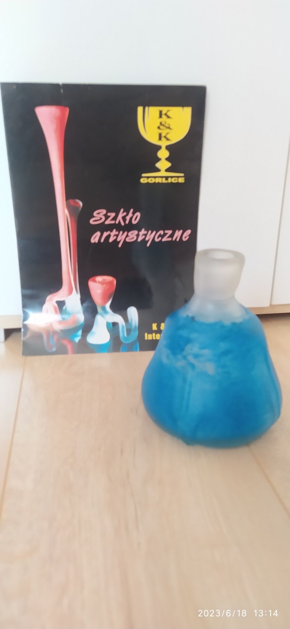 Ozdobna butelka #2 ręcznie robiona wyprodukowana w Polsce Huta K&K