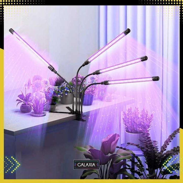 LAMPA DO UPRAWY ROŚLIN 4X Wzrostu Oświetlenie Żarówka LED Grow TIMER