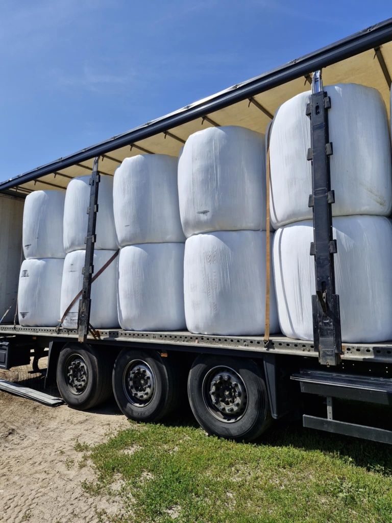 Bele Sianokiszonka trawy2025 Koniczyna  owinięte McHale Lely transport