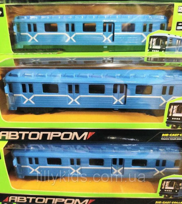 Вагон-метро металевий 7875 Автопром, 1:43-50 , трамвай