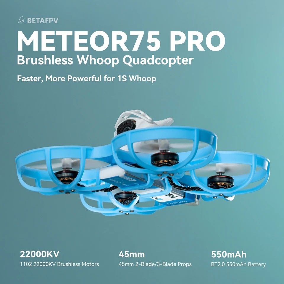 Meteor 75Pro ELRS 2.4G brushless tiny-whoop навчальний дрон BetaFPV