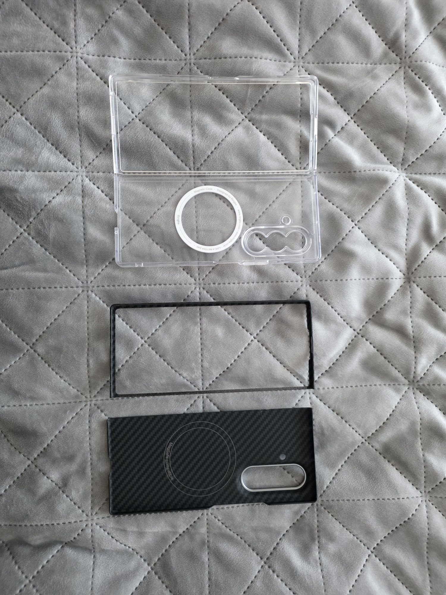 Чехол Samsung Z fold 7 Carbon і TPU + MagSafe