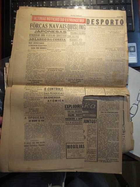 Diário Popular 1945 segunda guerra mundial libertação de TImor