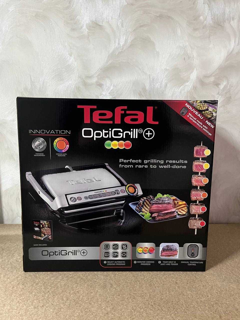 Електрогриль притискний Tefal OptiGrill+ GC712D34 Новий!