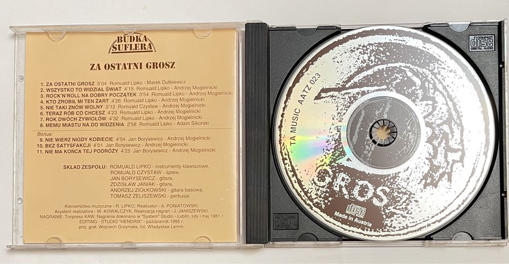 Budka Suflera Za ostatni grosz cd 1995