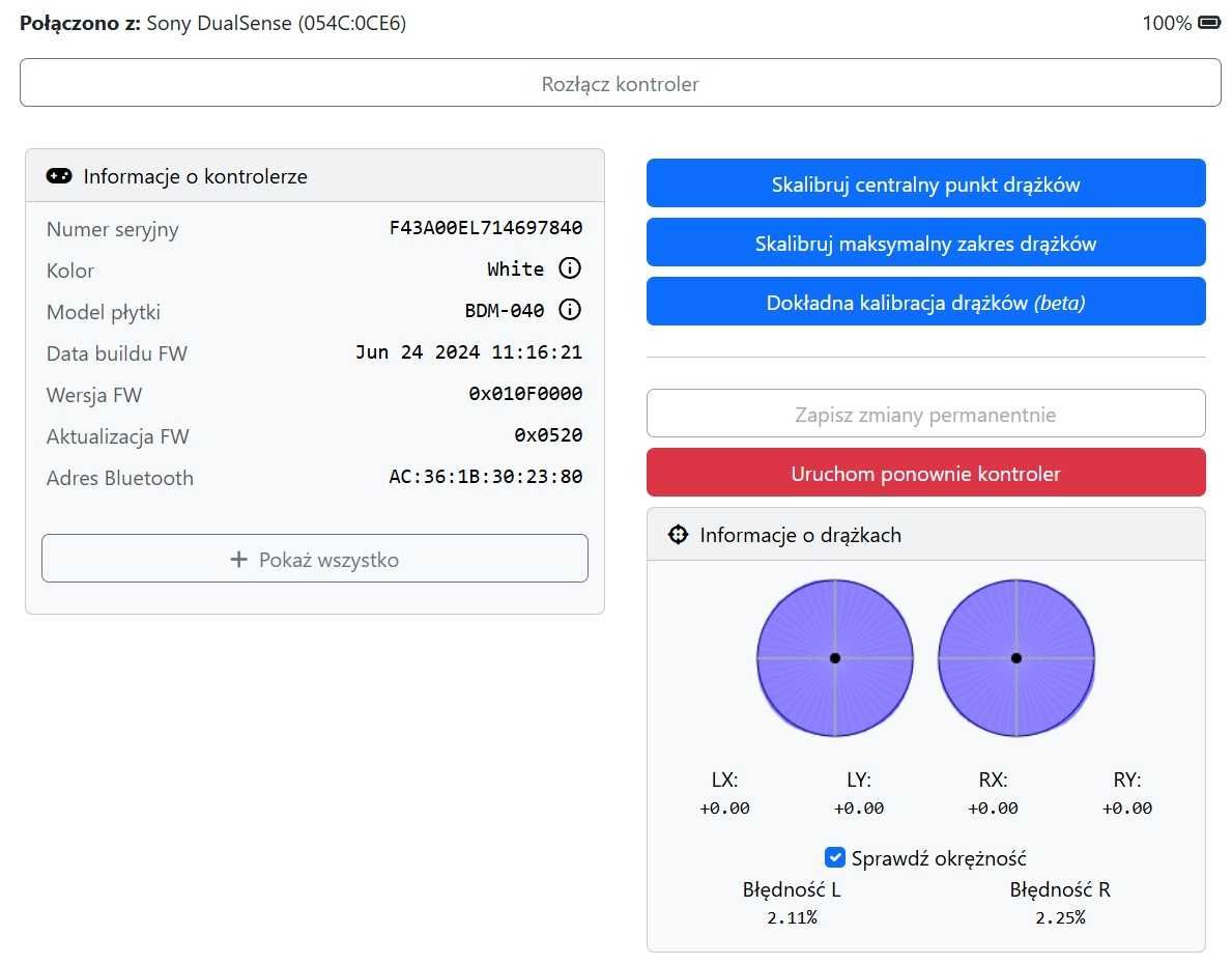 Pad DualSense V4 IDEAŁ Zero Drift analogi TMR, okrężność 2.2%, PS5, PC