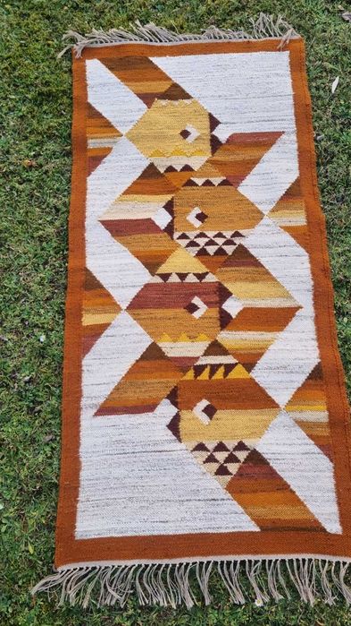 Kilim wełniany Design PRL lata 60 Cepelia