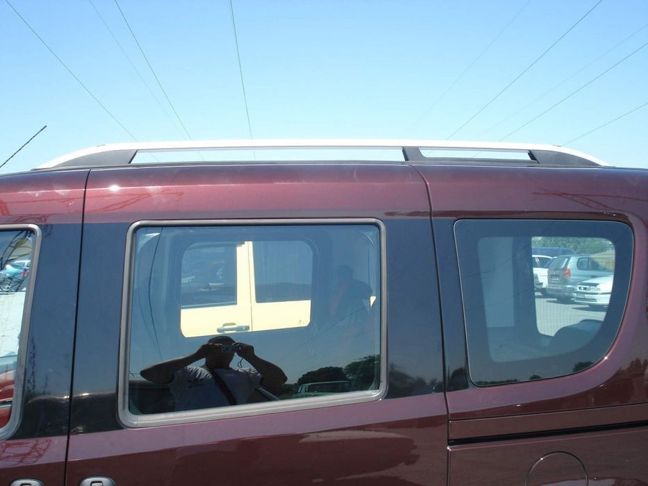 Рейлінги CROWN Fiat Doblo II 2010- Opel Combo 2011- КОРОТКІ  сірий мат