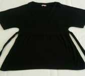 Camisola manga curta cor preta para Senhora