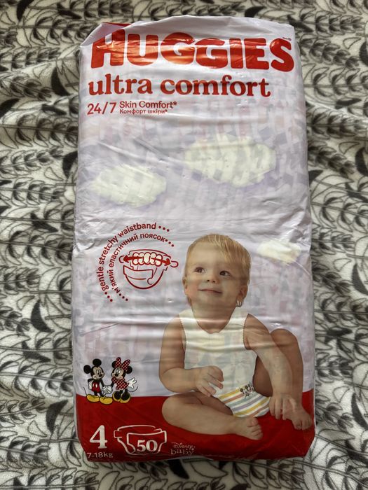 Памперсы Подгузники Huggies Ultra Comfort размер 4 (7-18кг), 50 шт