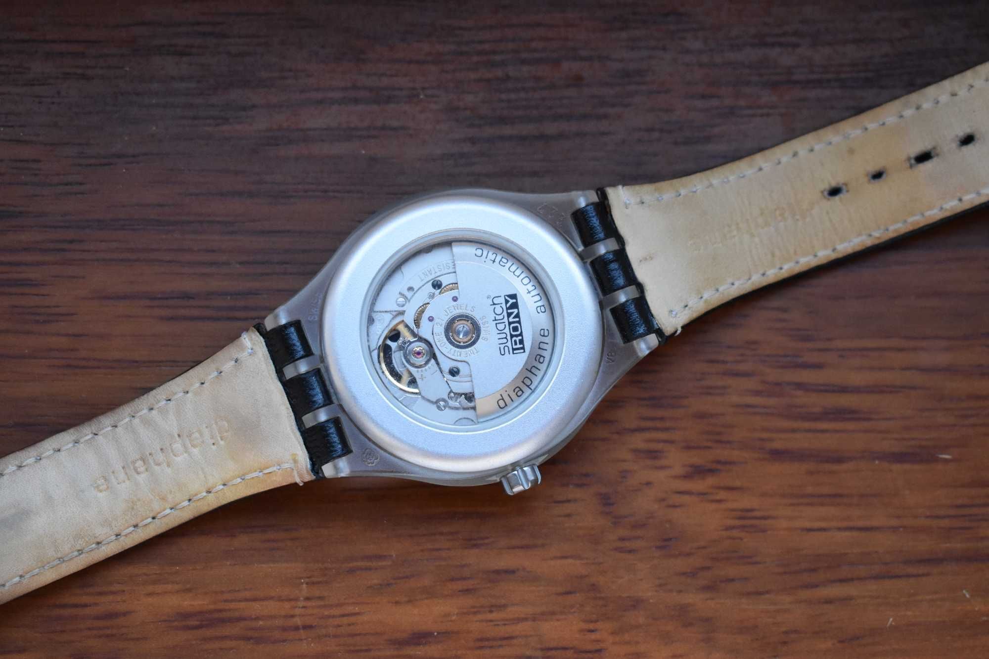 Swatch Irony Diaphane Automático – Mostrador Open Heart – Swiss Made