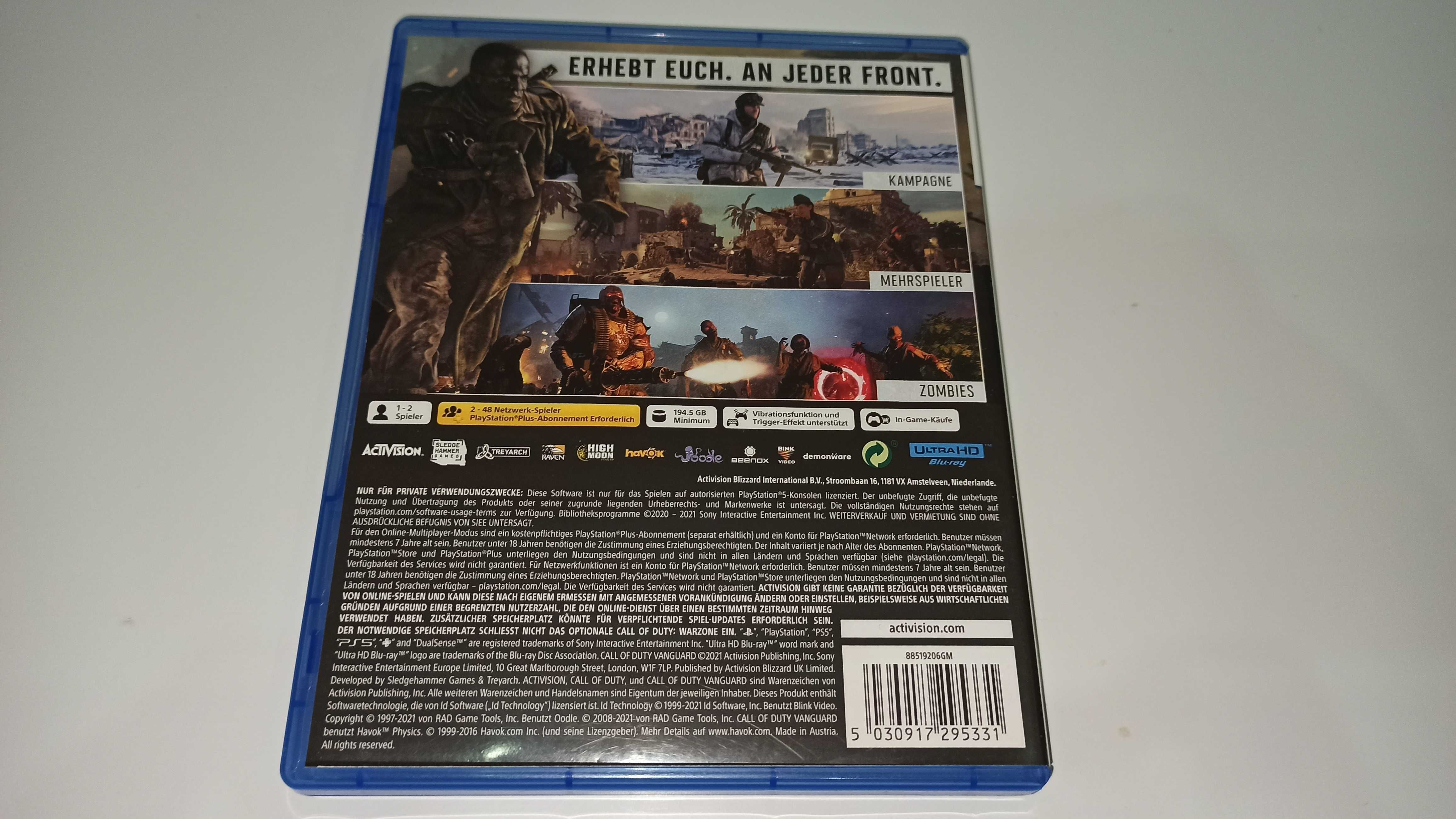 ps5 CALL OF DUTY VANGUARD PL mówią po polsku 2 wojna światowa v2