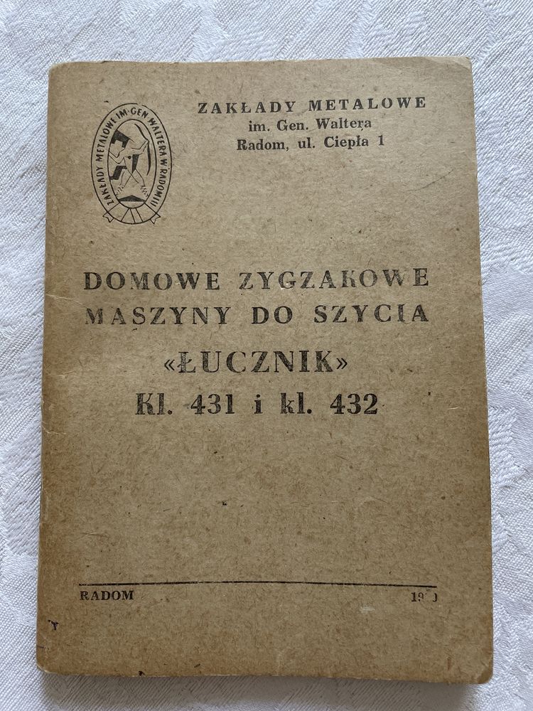 PRL -1970 - Instrukcja obslugi maszyny do szycia - Łucznik