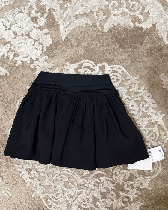 Юбка шорты Alo черная спідниця yoga