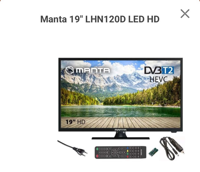 Televisao nova! manta led 19”” para caravana/ espaços pequenos