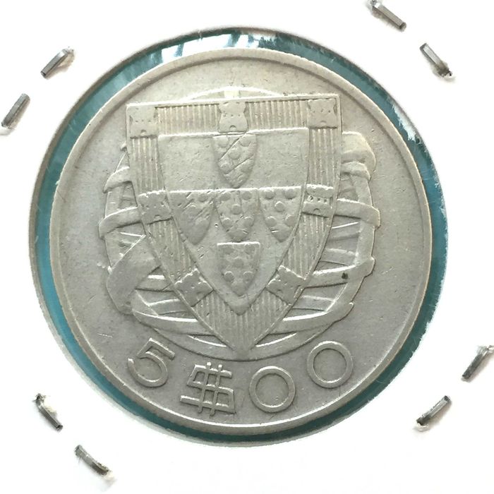 5 Escudos 1940 - prata