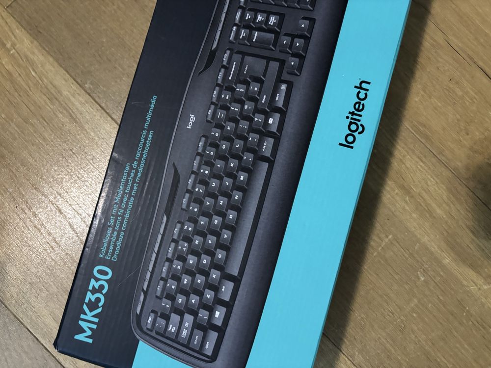 klawiatura + myszka logitech MK330 niemiecka DEU