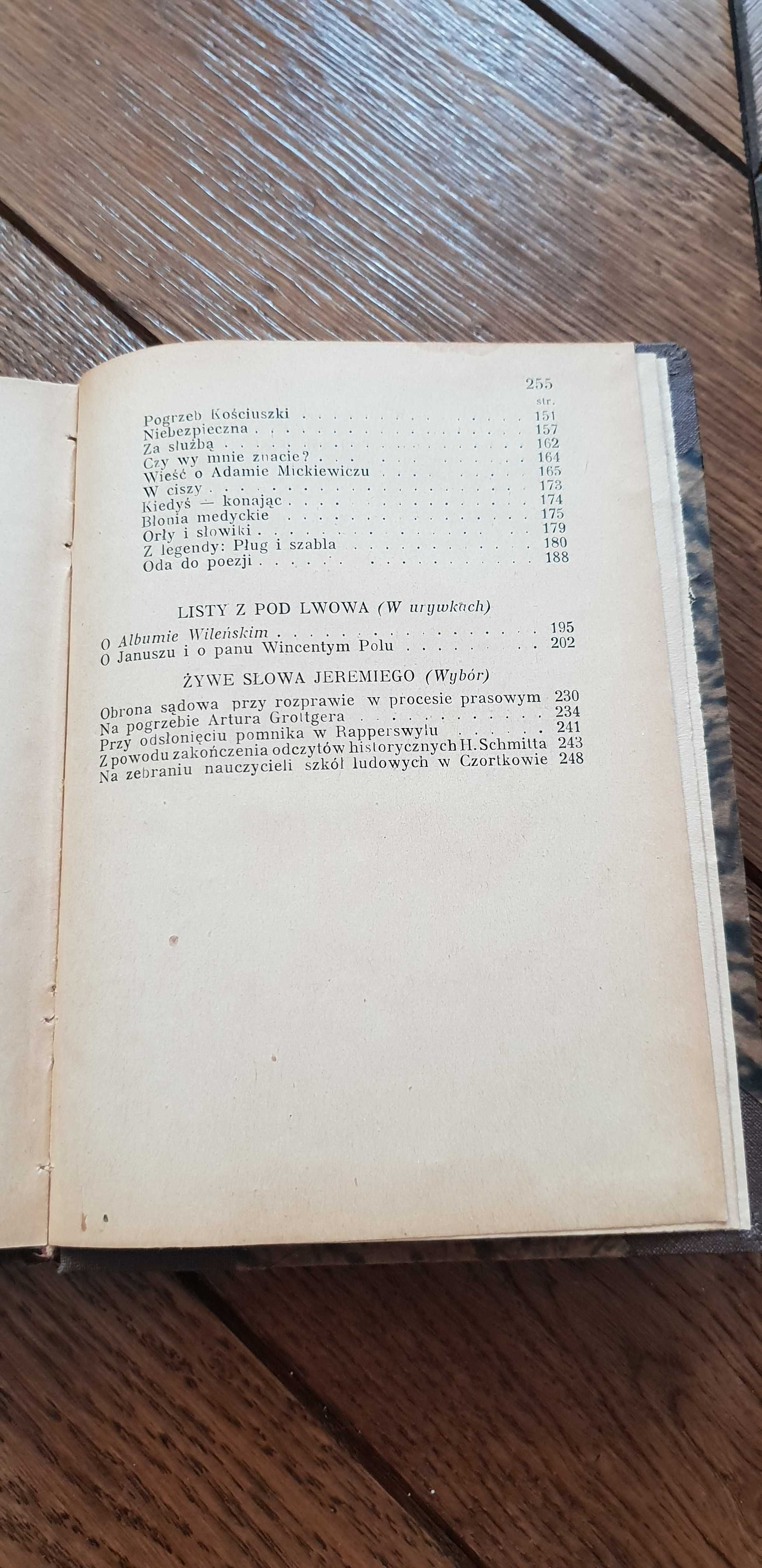 Książka rok 1924 "Wybór poezyj" Kornel Ujejski