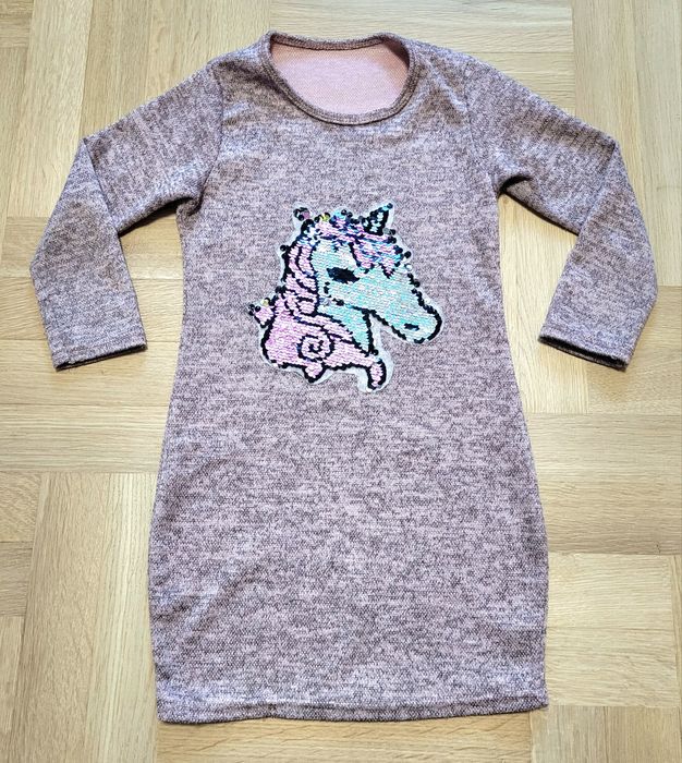 Sukienka 116 jednorożec cekiny