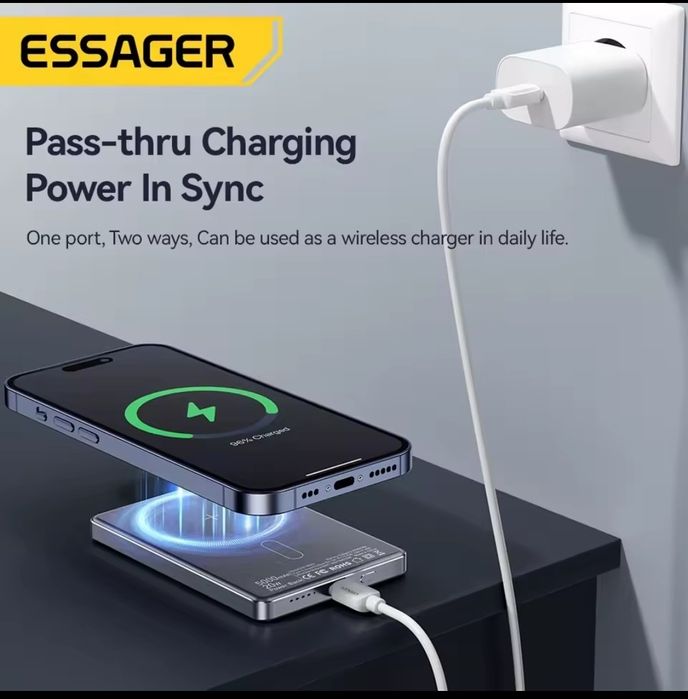 Павербанк  ESSAGER 5000mah Magnetic Power Bank (MagSafe)