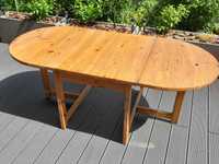 Rozkładany stół na taras lite drewno używany do odświeżenia