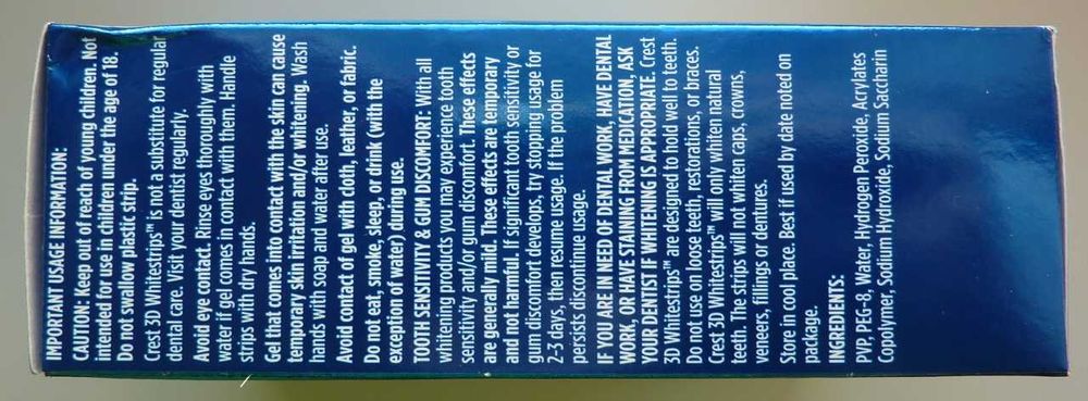 Paski wybielające CREST 3D CLASSIC VIVID 10 pasków z USA