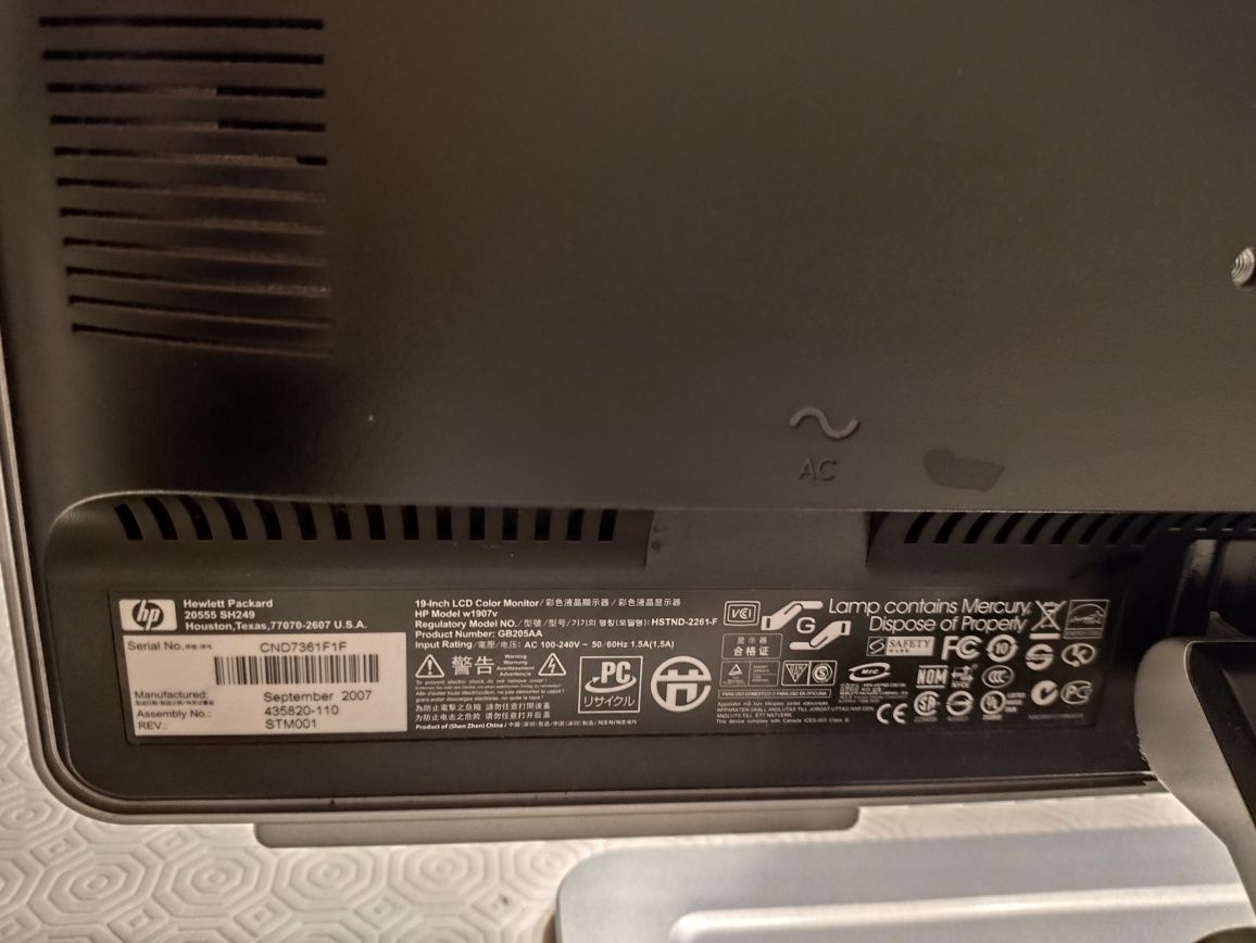 Monitor LCD da HP