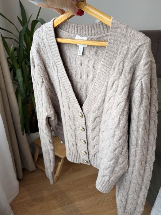 Короткий кардиган H&M бежевий