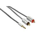 Kabel "Alu-Line" 2M 3,5 Jack Wtyk -2X Cinch Wtyk