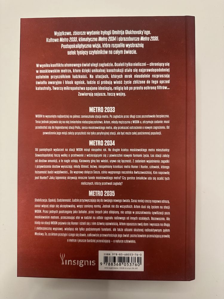 Trylogia Metro 2033, 2034, 2035 Glukhovsky Dmitry