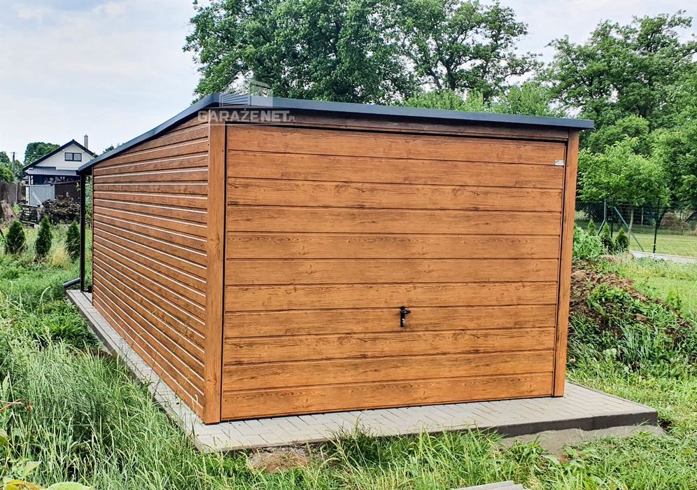 GARAŻ BLASZANY 3m x 6m Brama Uchylna Wiata Drzwi Okno Pcv 3x6 GB197