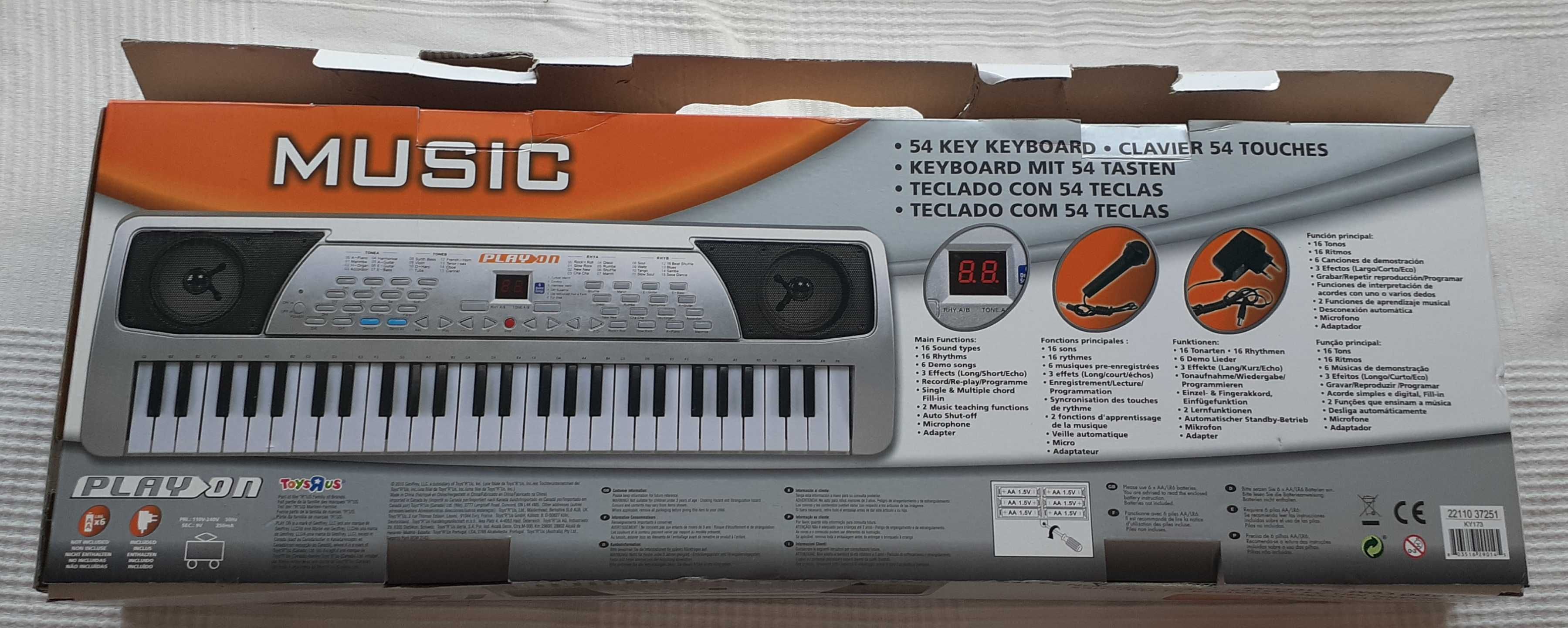 teclado criança cinza