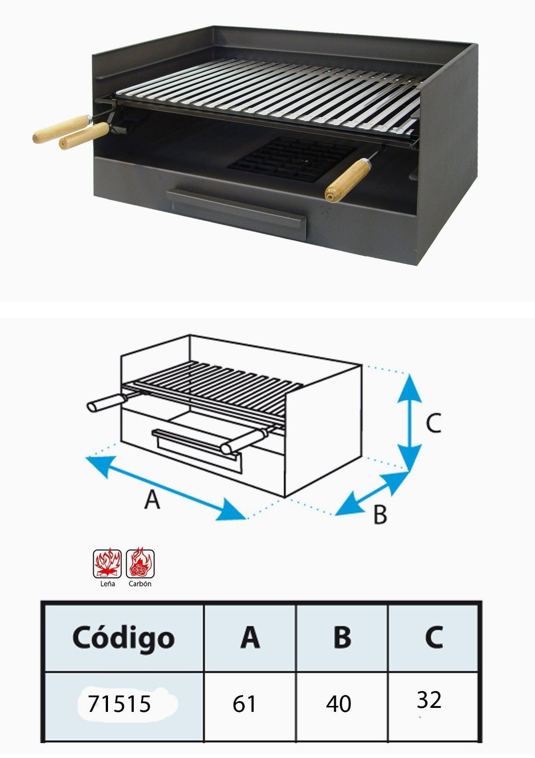 Churrasco Imex - Grelha Inox