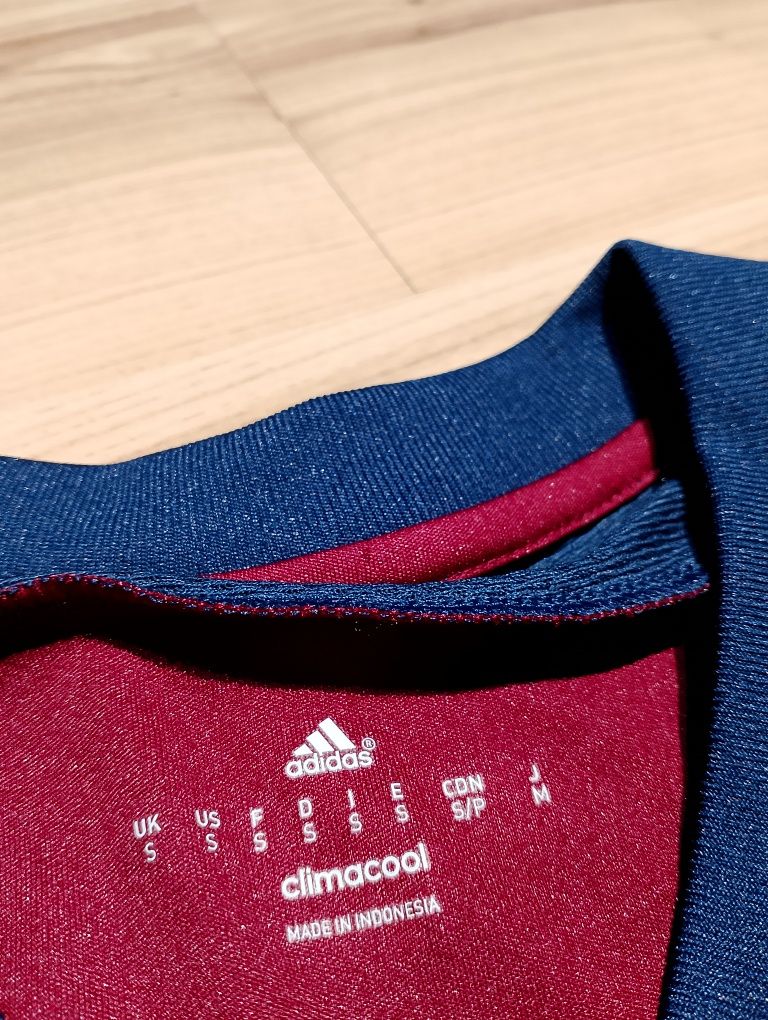Czerwony Longsleeve W Paski Adidas Climacool England Anglia
