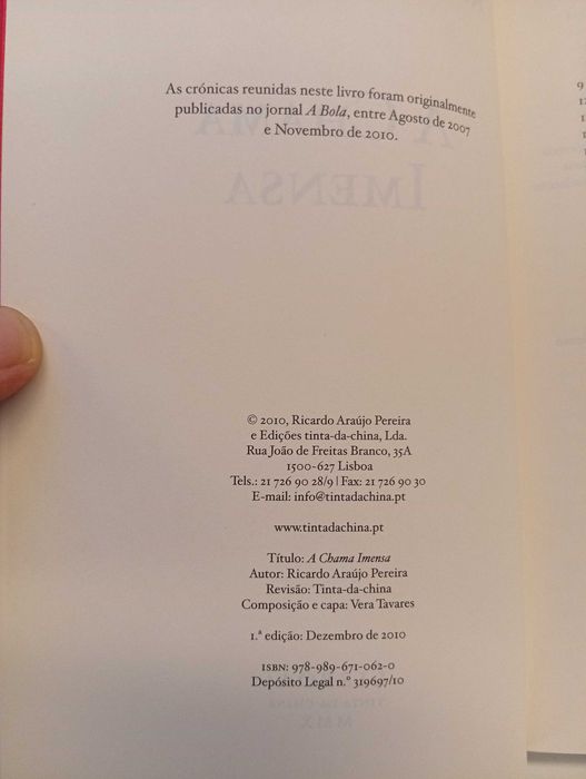 Chama Imensa (A) - Ricardo Araujo Pereira