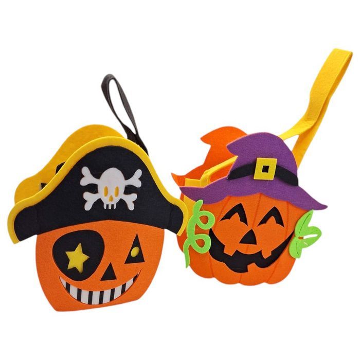 torebki na cukierki halloweenowe kształt dyń 2szt