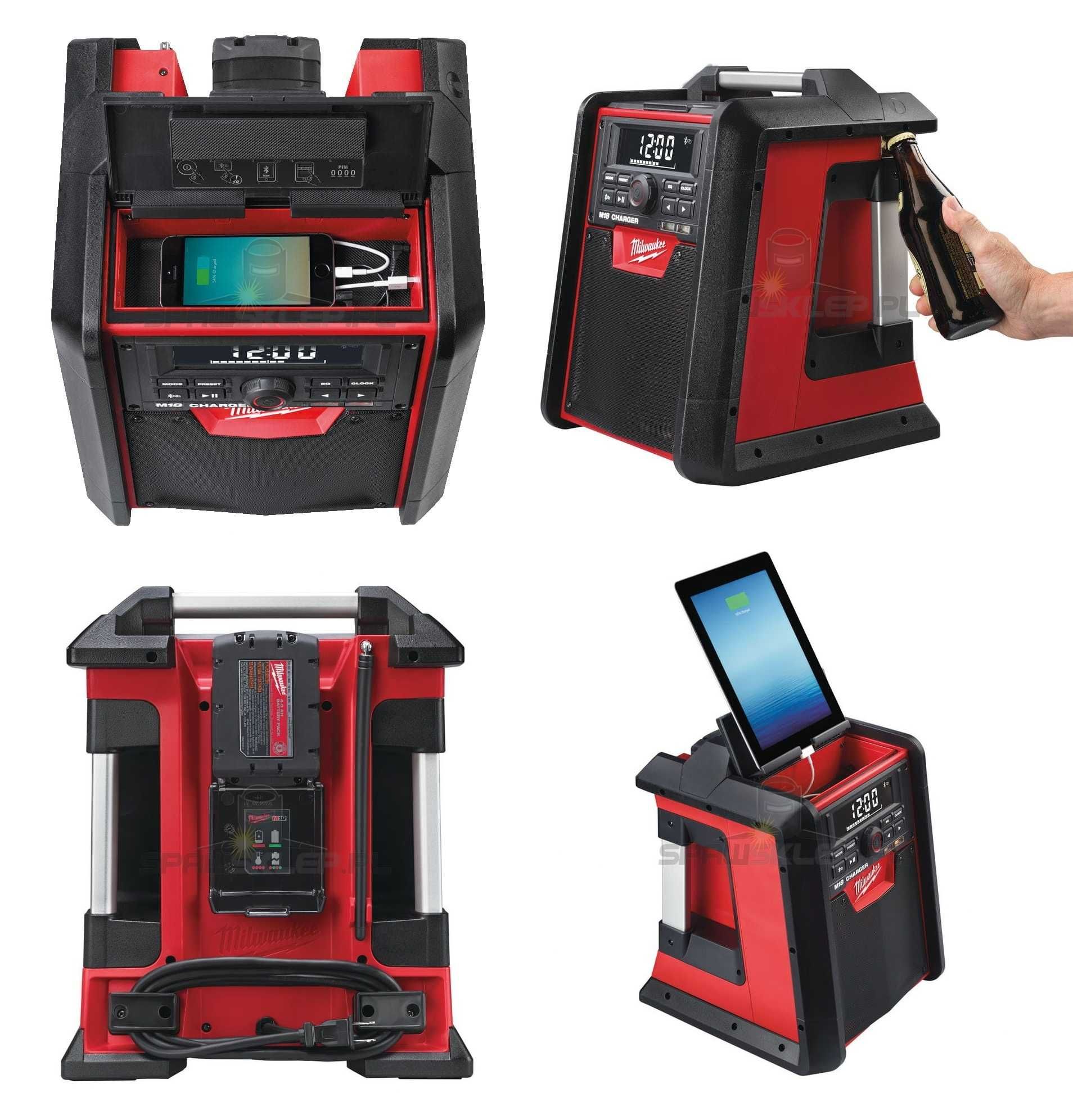 Radio Budowlane Głośnik Bluetooth ładowarka Milwaukee M18 RC Jak Nowy!
