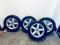 Cztery pełne koła zimowe 205/55R16 (8mm) + alufelgi VW Aspen 6.0Jx16