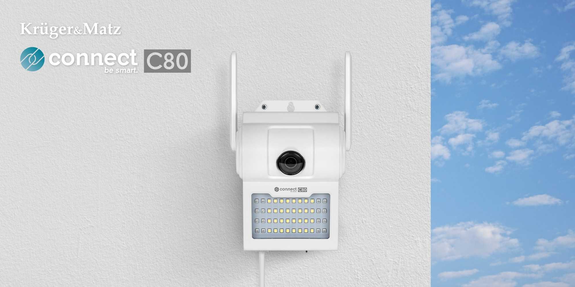 Kamera Wi-Fi zewnętrzna z Halogenem  Kruger&Matz Connect C80 Tuya