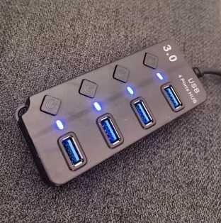 HUB 4xUSB 3.0 z przełącznikiem