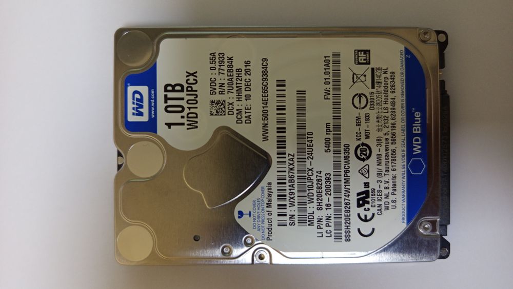 Жорсткий диск/HDD, 2.5, 0.9 mm, 1Tb, б/в.