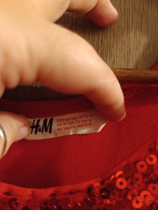 Sukienka czerwona h&m rozm.146/152
