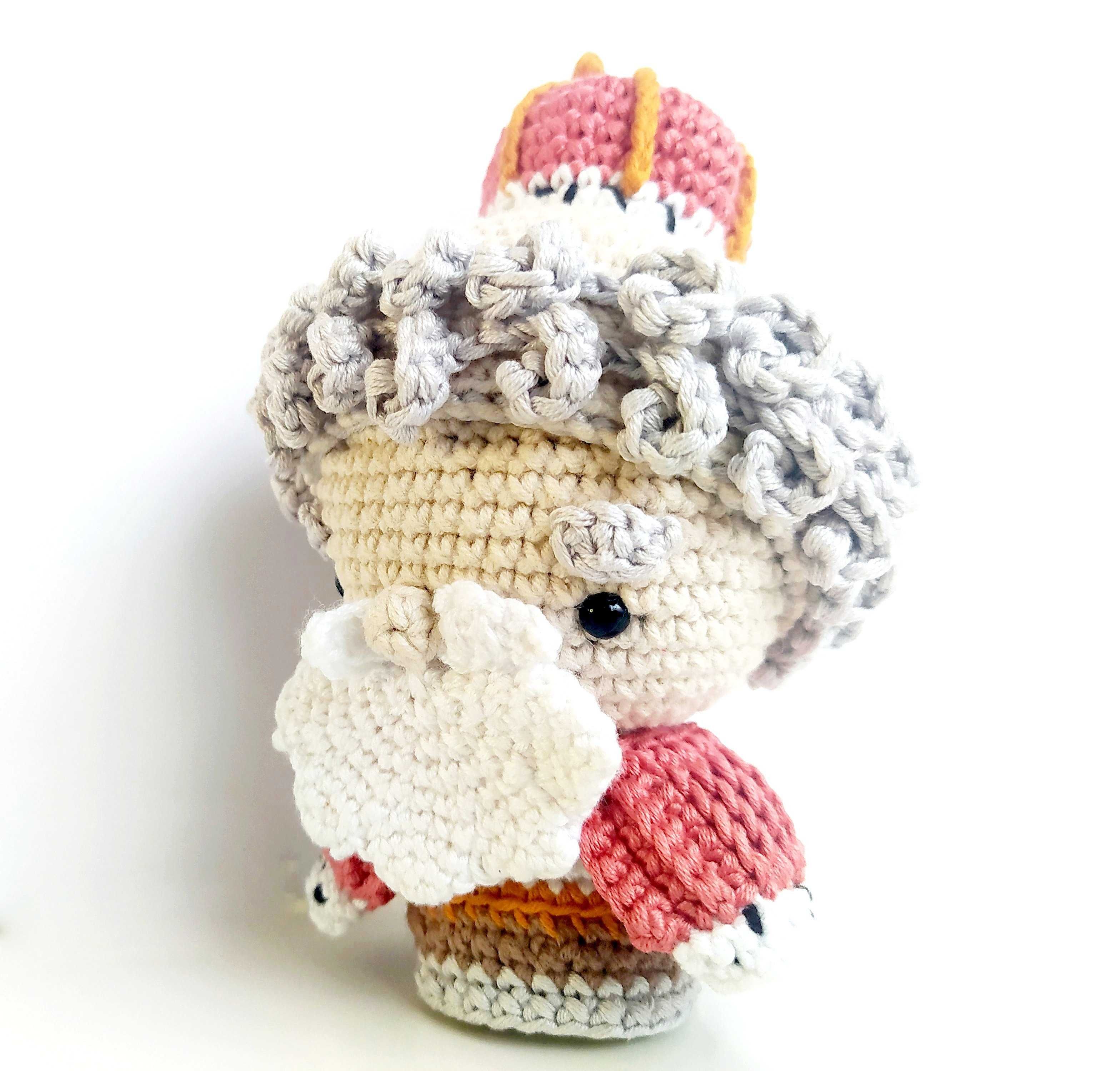 Amigurumi Król - maskotka - rękodzieło - prezent handmade