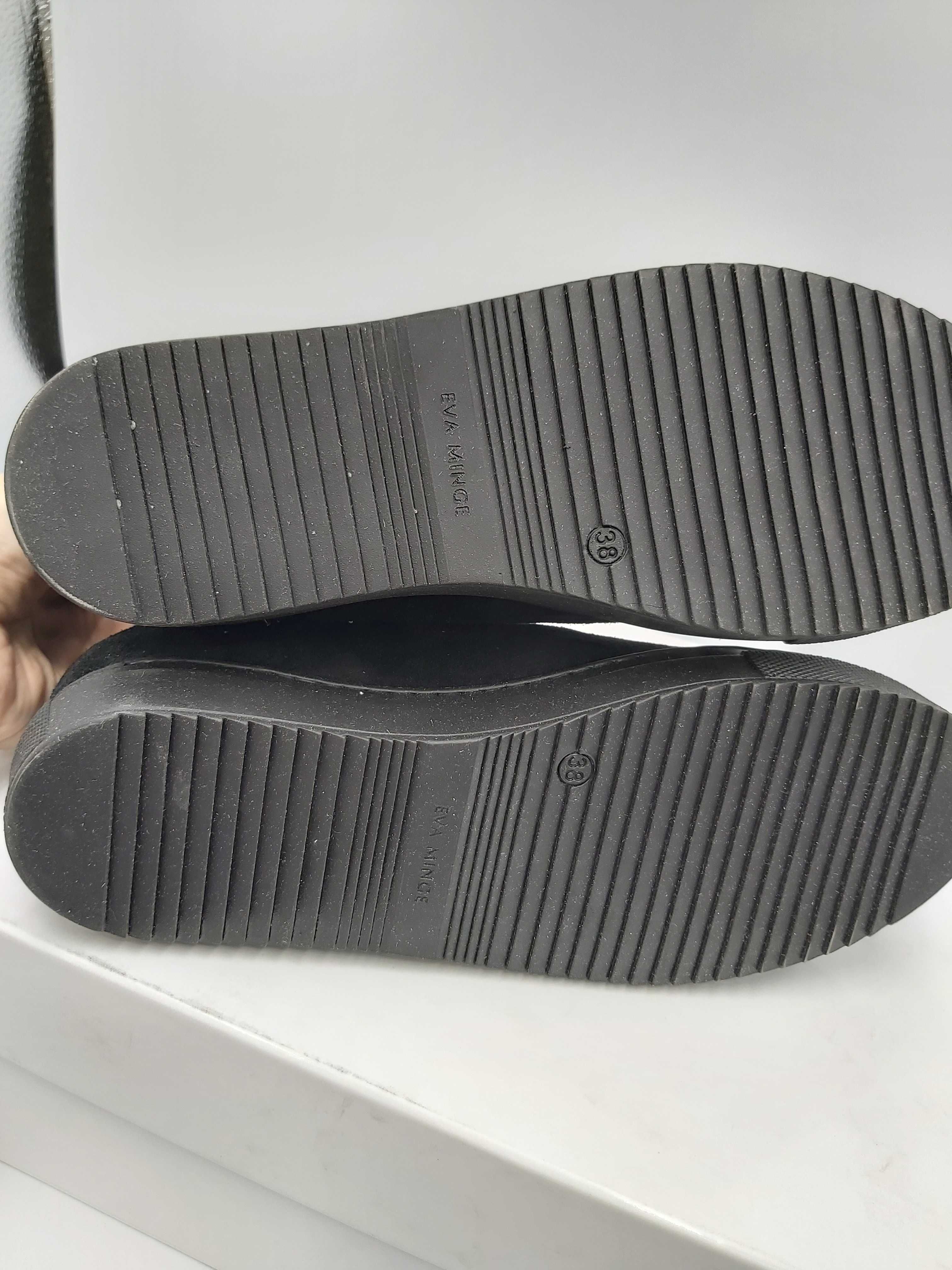 Buty skórzane botki EVA MINGE dżety sneakersy rozmiar 38