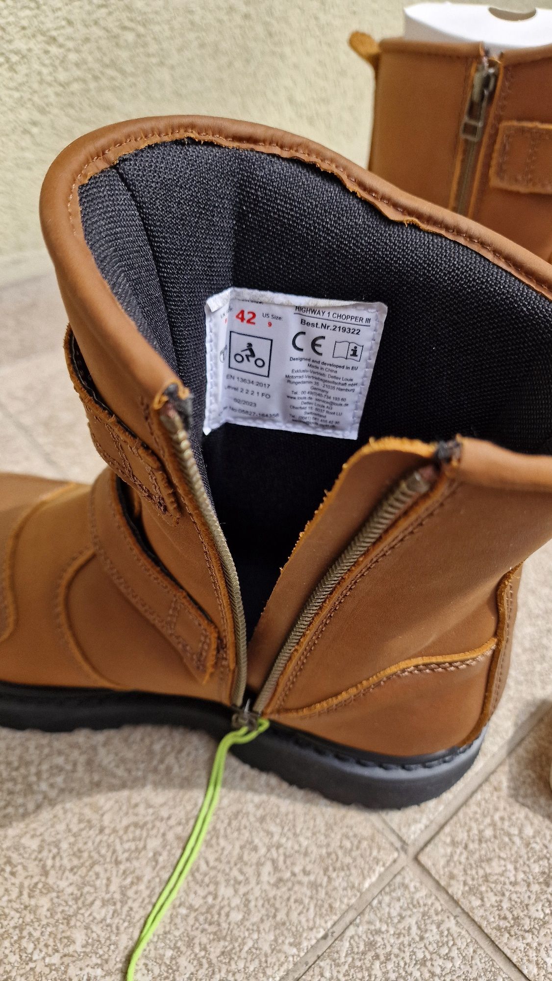 Buty na moto HIGHWAY 1 Chopper ,skóra, roz.42 długość wkładki 27,5 cm