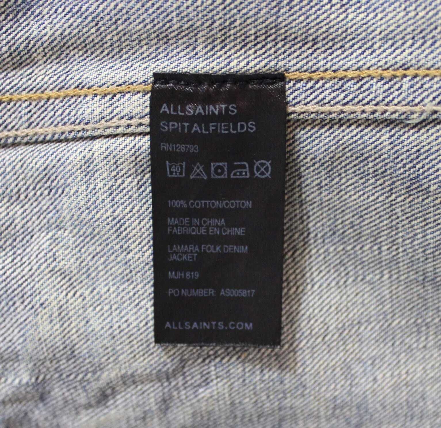 Оригінальна джинсова куртка з dirty washed ефектом від Allsaints