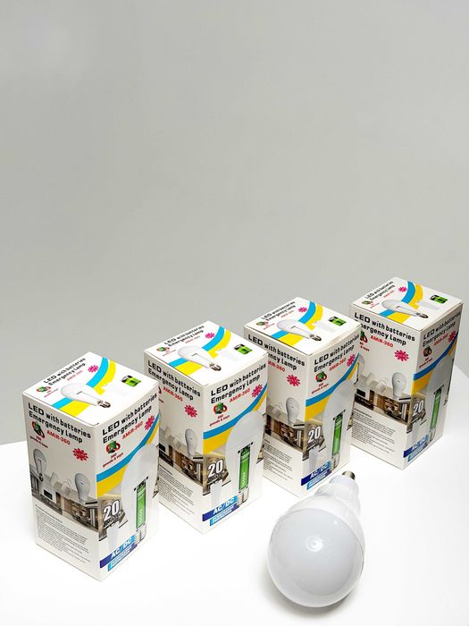 Акумуляторна LED-лампа AMIR-360 20 Вт - Автономне світло E27/E14