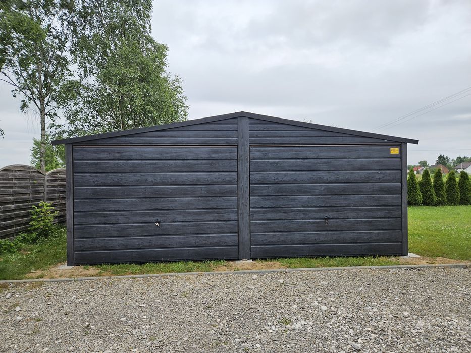 6x6 POD Garaze Blaszane Garaż Blaszany Blaszak Blaszaki Drewnopodobny