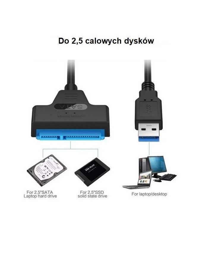 Adapter SATA-USB 3.0 do dysku twardego 2,5 cala
