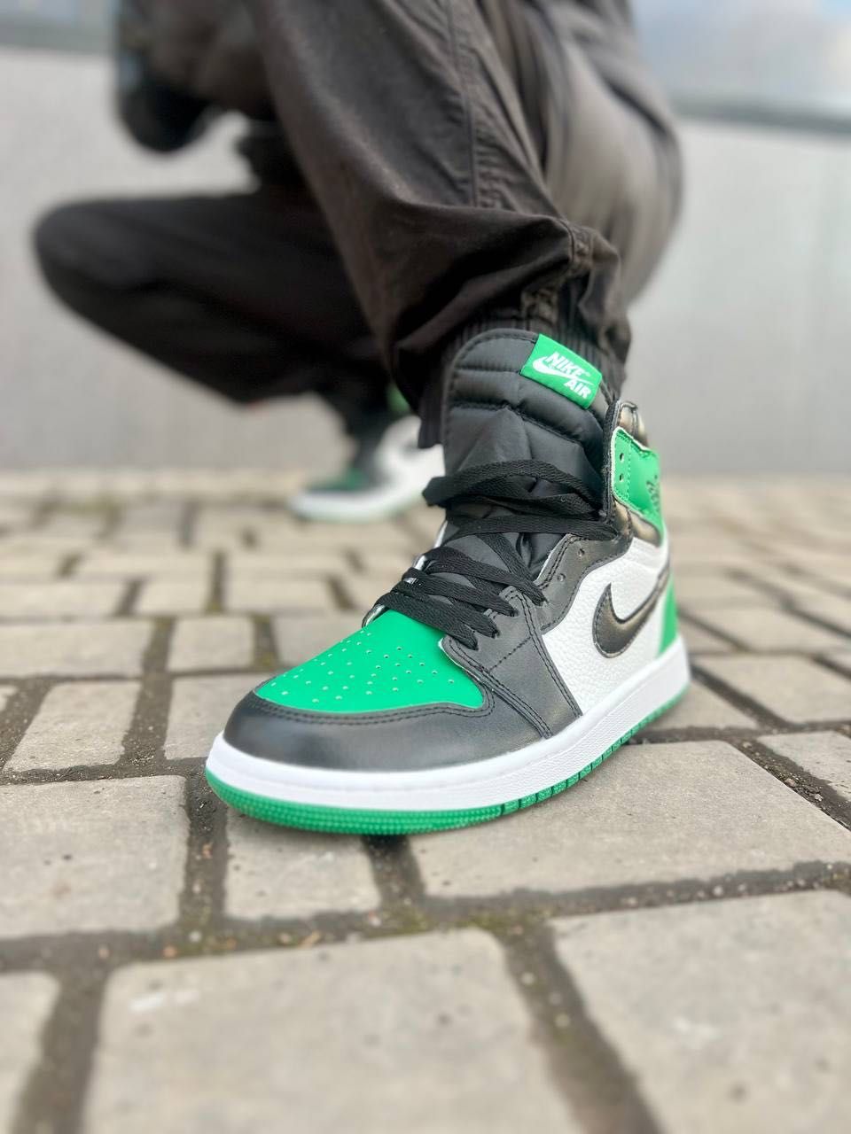 Air Jordan Retro 1 Black Green Buty męskie trampki 40-45